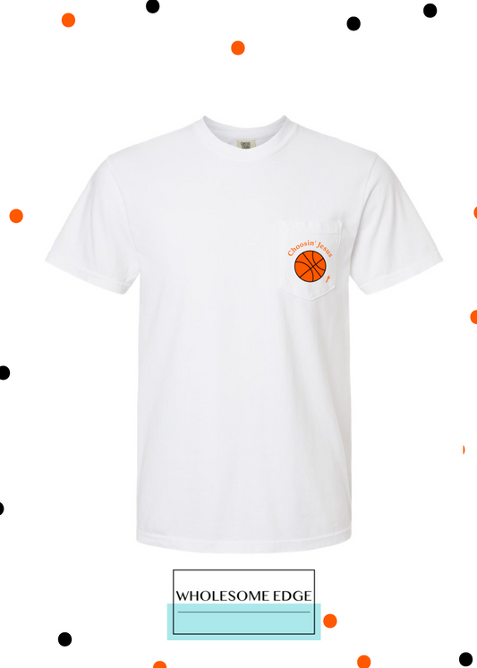 Choosin' Jesus & Basketball - Christian Pocket Tee
