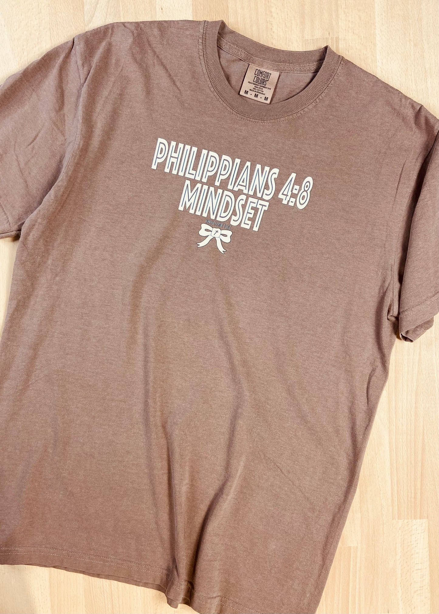 Philippians 4:8 Mindset with Bow - Tee