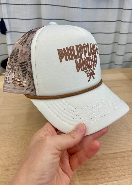 Philippians 4:8 Mindset with Bow - Hat