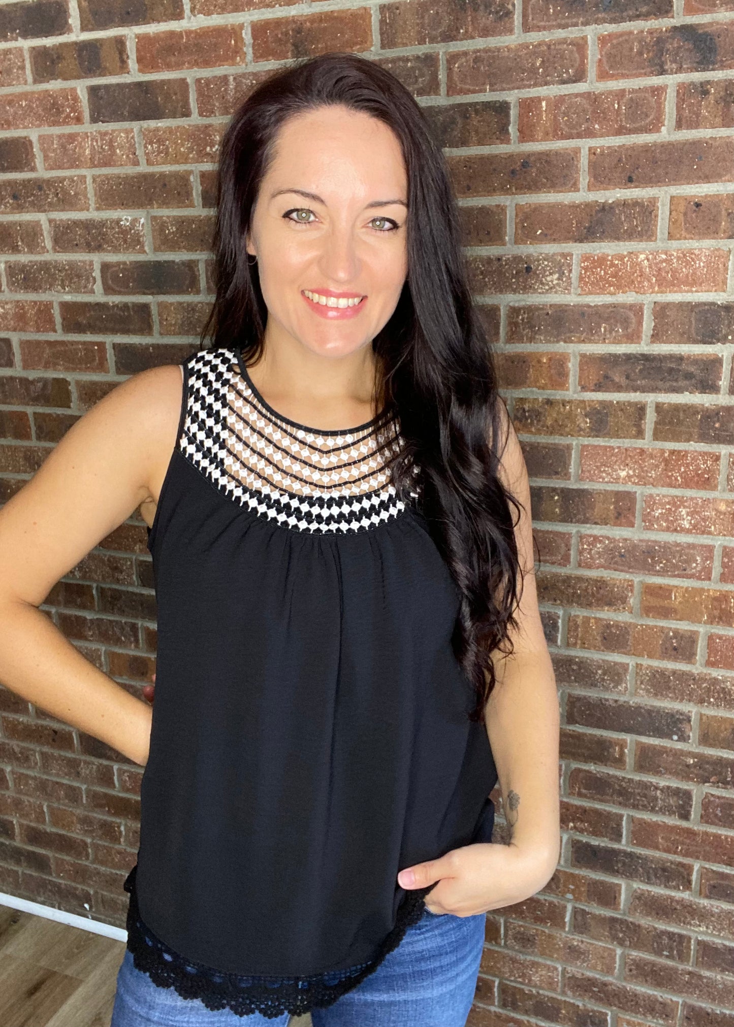 Trimmed in Style Tank