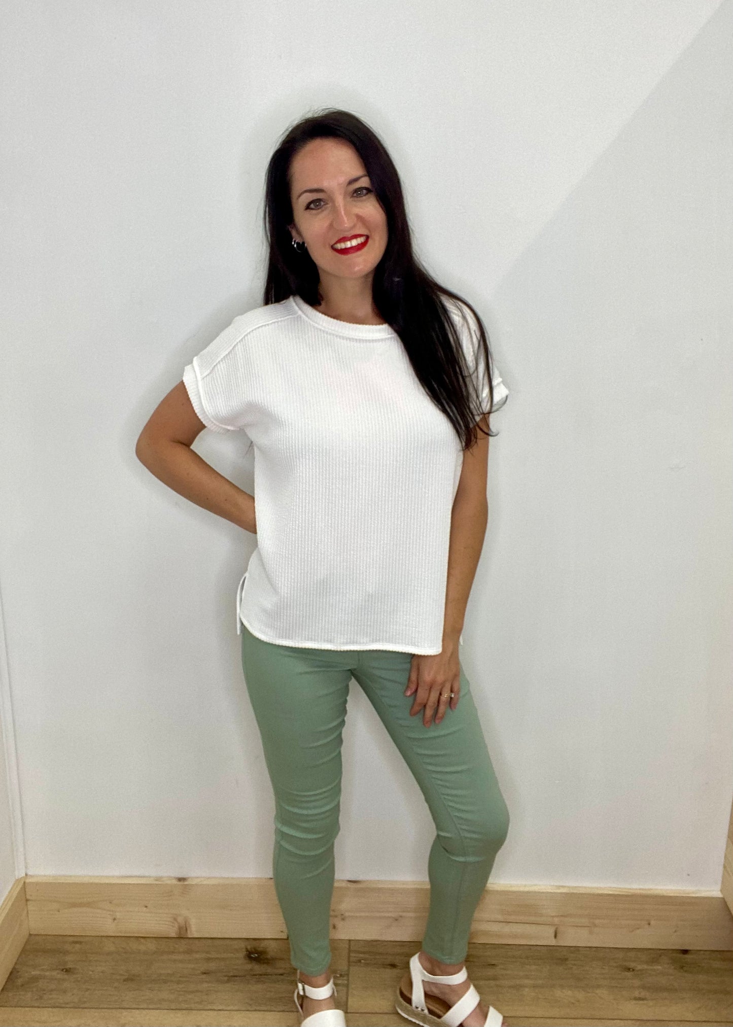 YMI Hyperstretch Mid-Rise Skinny Pants - Jade
