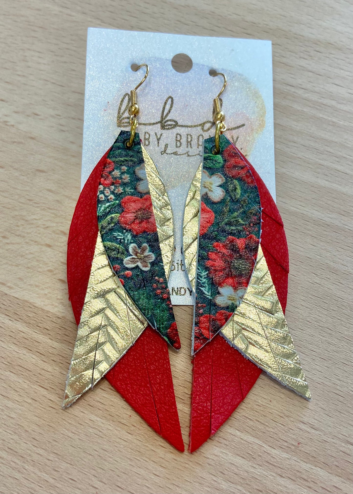 BBD Andy - Red Floral/Gold Weave/Red