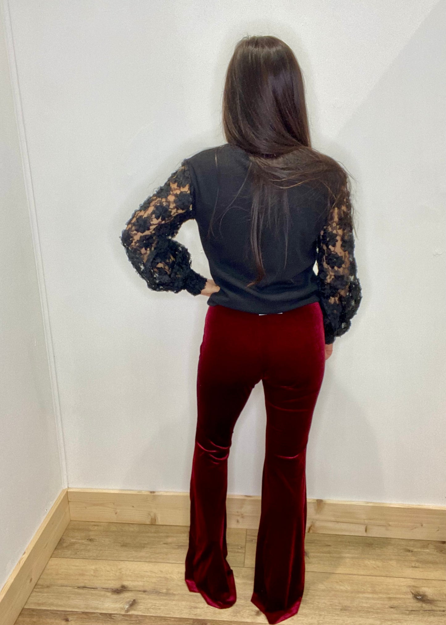 Fine Wine Velvet Flare Pants