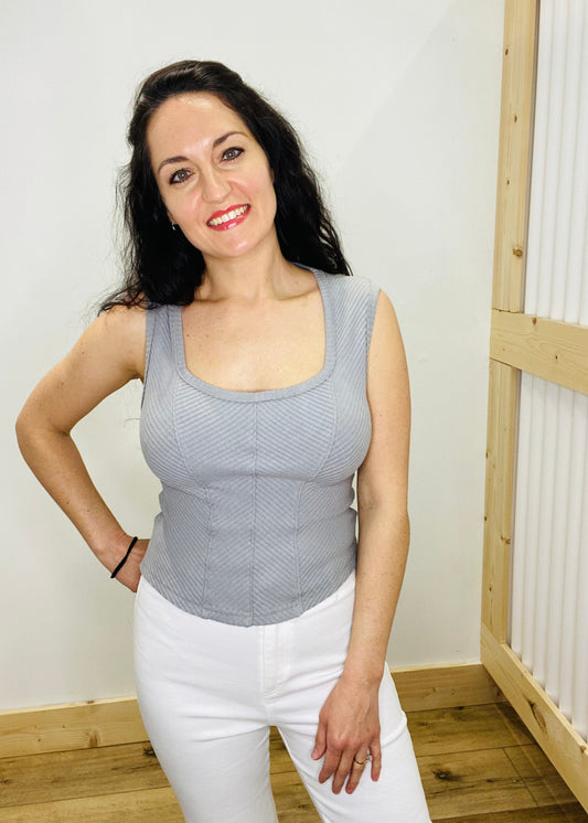 Dynamic Ribbed Tank - Grey