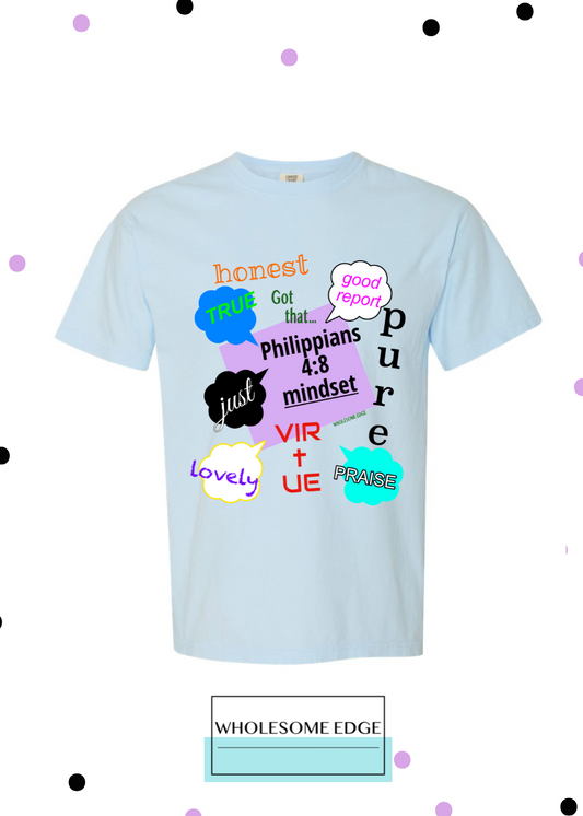 Philippians 4:8 Mindset Retro - Christian Tee