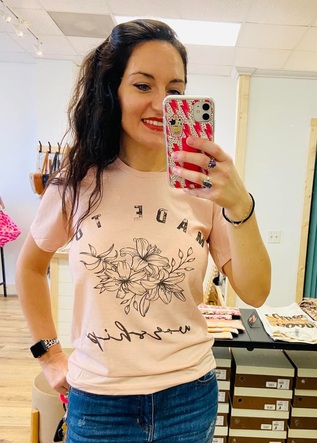 Made to Worship Tee - Blush