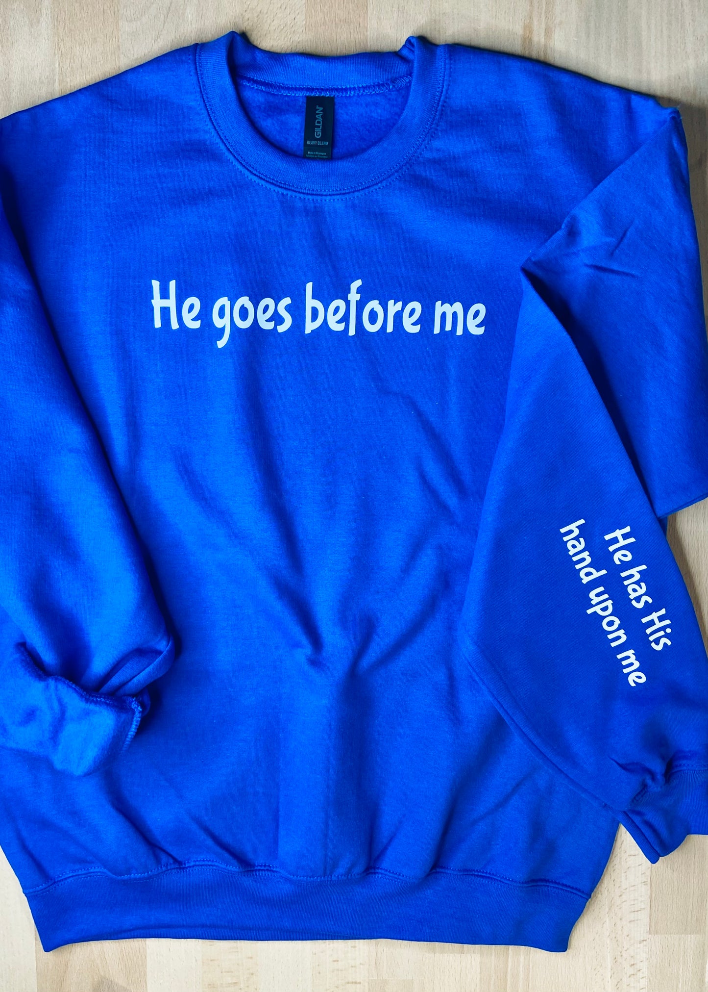 He Goes Before Me - Christian Sweatshirt - Youth