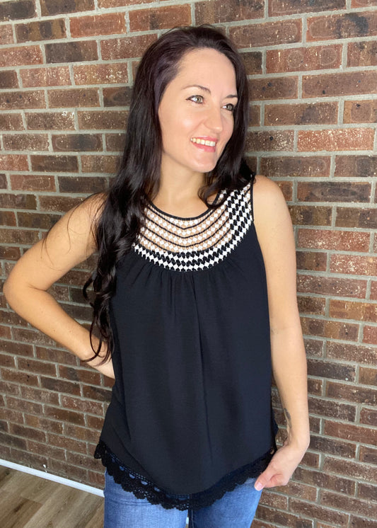 Trimmed in Style Tank
