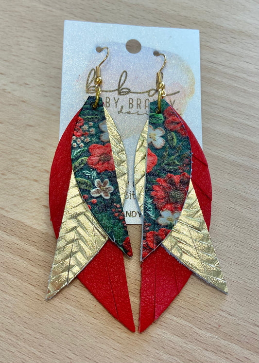 BBD Andy - Red Floral/Gold Weave/Red