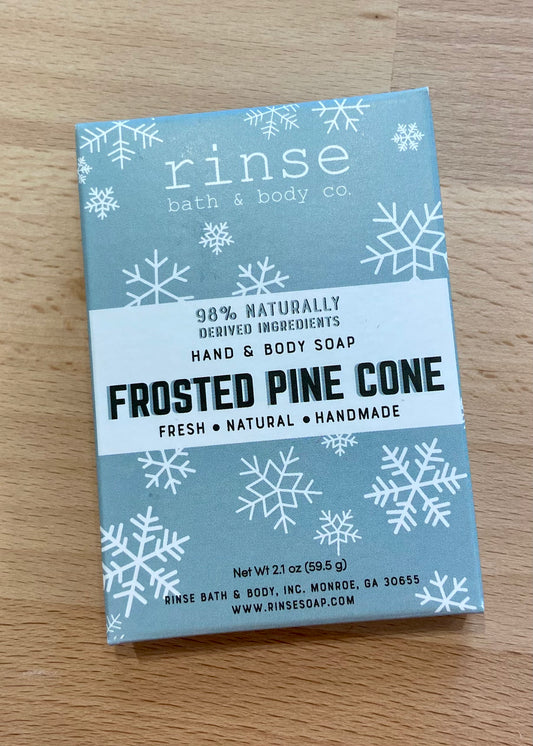 Rinse Mini Holiday Bar Soap - Frosted Pine Cone