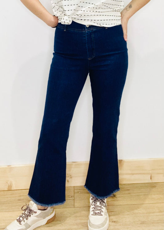 Soft & Stretchy High Rise Flare Jean - Dark Wash