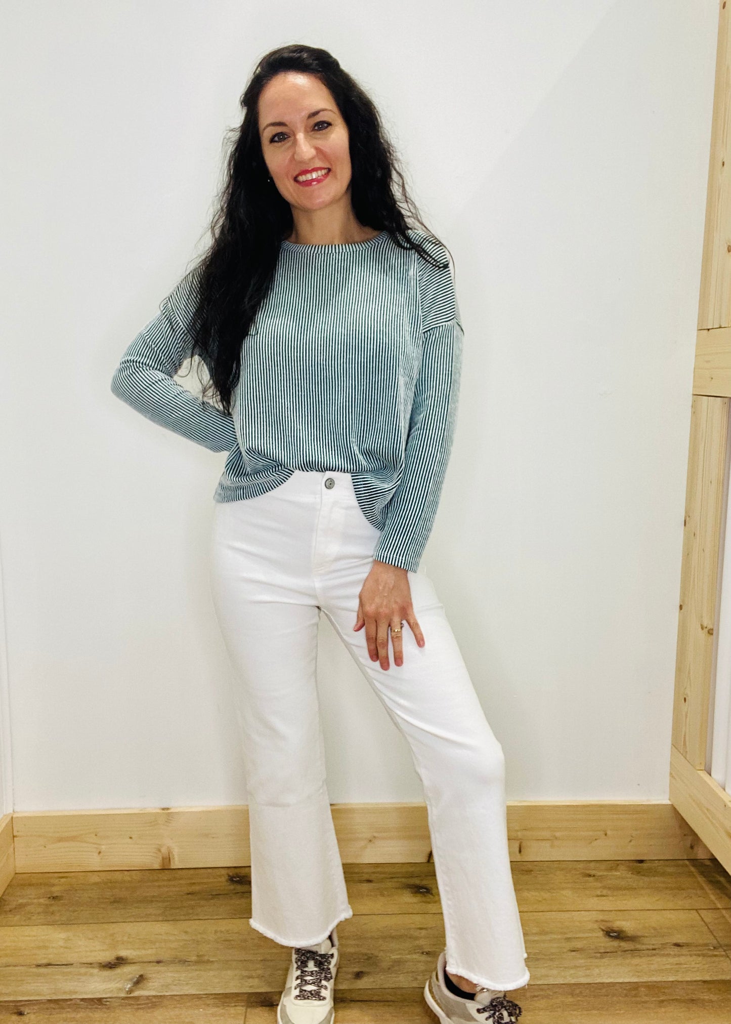 Soft & Stretchy High Rise Flare Jeans - White