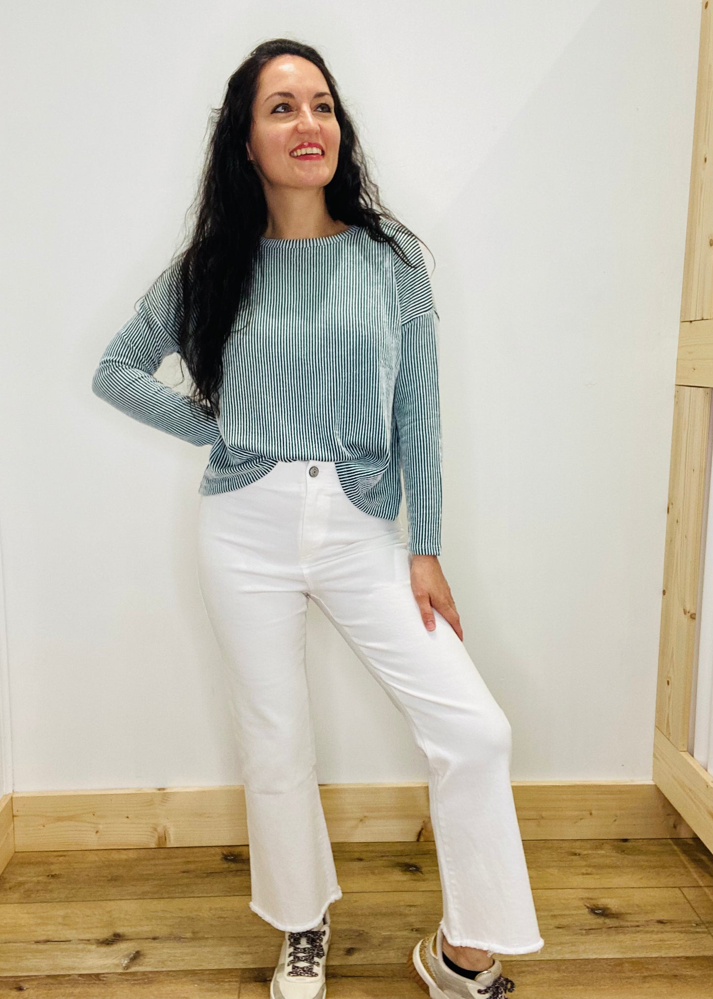 Soft & Stretchy High Rise Flare Jeans - White