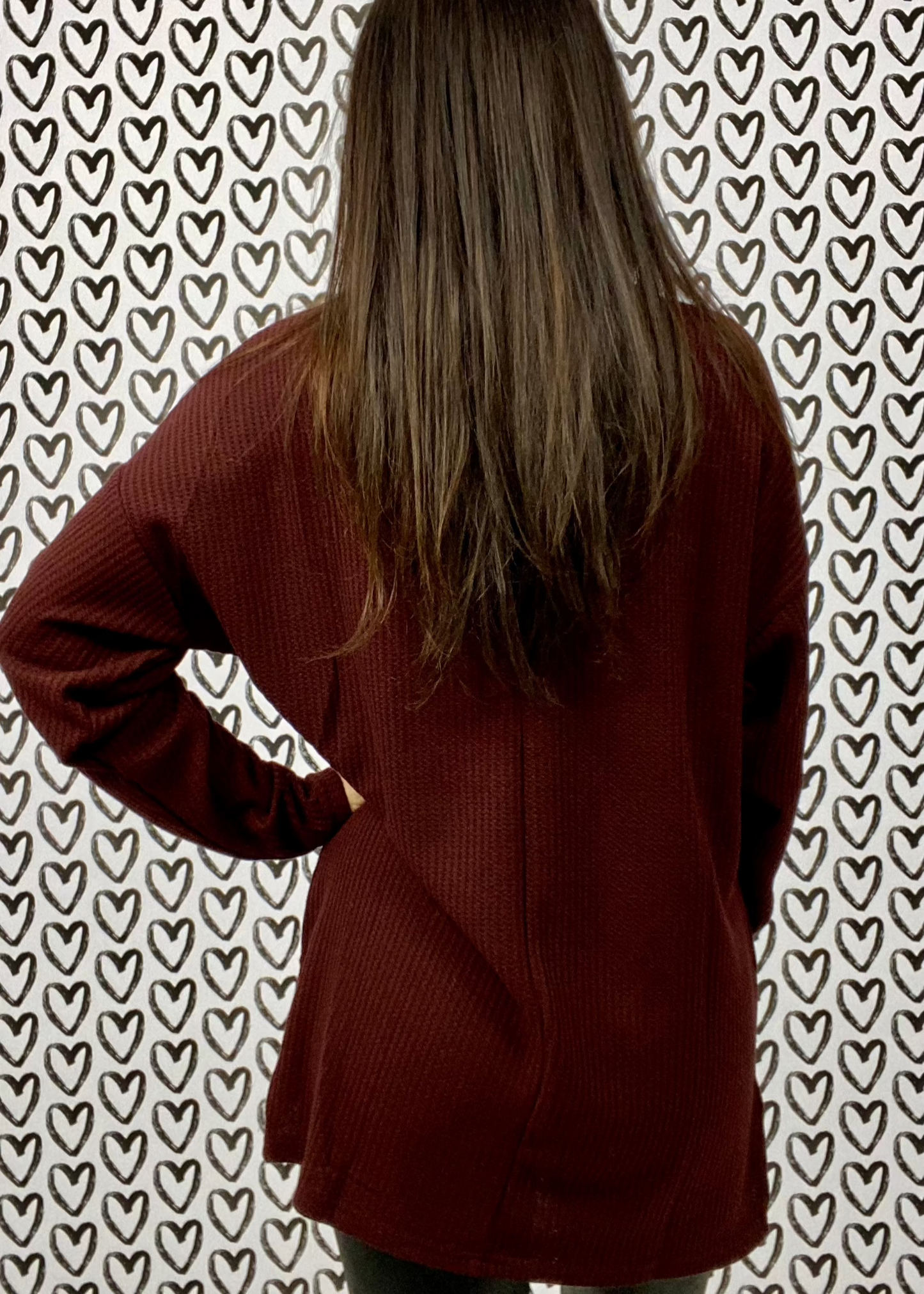 Cowl Neck Oversized Tunic Top